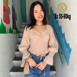 Áo croptop hoa nhí hồng 40-63kg