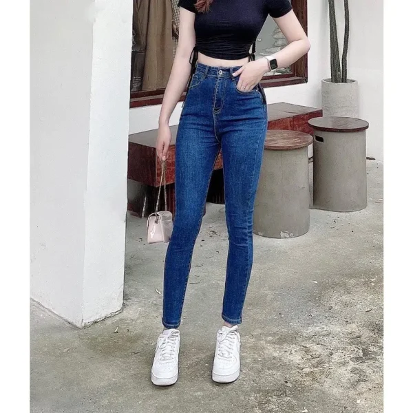 Quần jean bigsize, quần jean ôm co giãn lưng cao 58-85kg KD01 kimfashion - Hình ảnh 2
