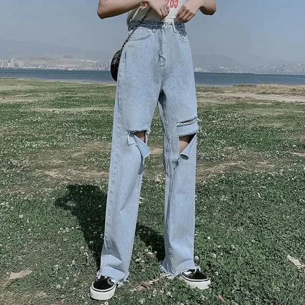 Quần ống rộng bigsize KimFashion ,quần suông bigsize cạp lưng cao qua rốn 60-85kg BGS nhạt-005 - Hình ảnh 4