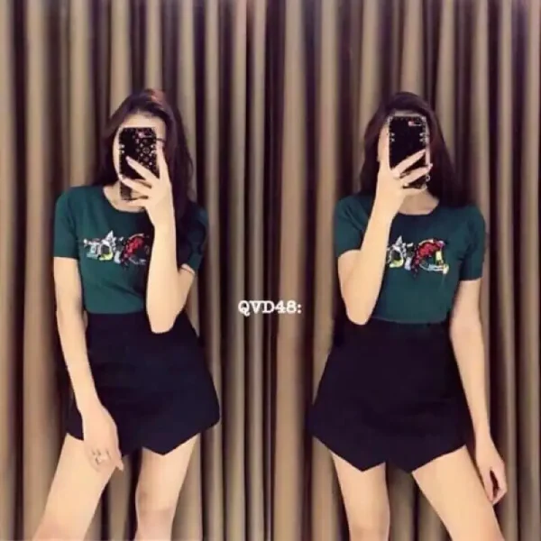Quần váy tuyết mưa bigsize đắp chéo QVD48