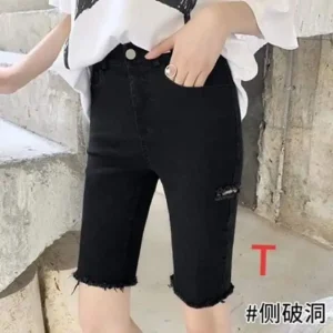 Quần ngố Jeans Đen Bigsize Co giãn Size 29-42