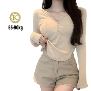 Áo croptop bigsize, áo thun kiểu croptop 55-90kg - Kim Fashion Bigsize AT26