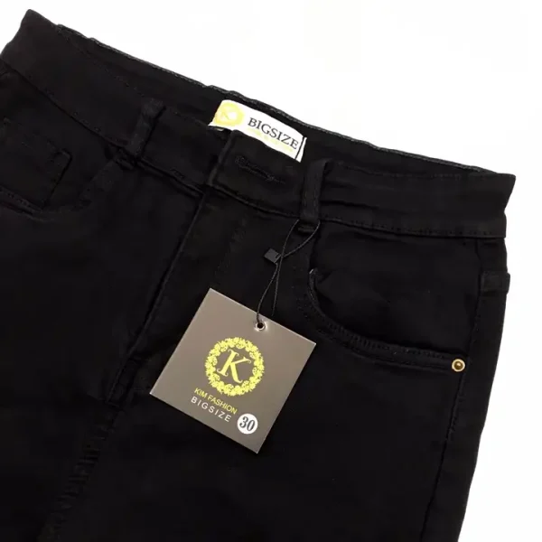 Quần ngố Jeans Đen Bigsize Co giãn Size 30-36 - Hình ảnh 3