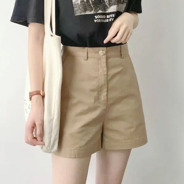 Quần short ống rộng bigsize nữ 55-95kg,quần kaki đùi sot ngắn size lớn đen-trắng kimfashion-ks02 - Hình ảnh 7