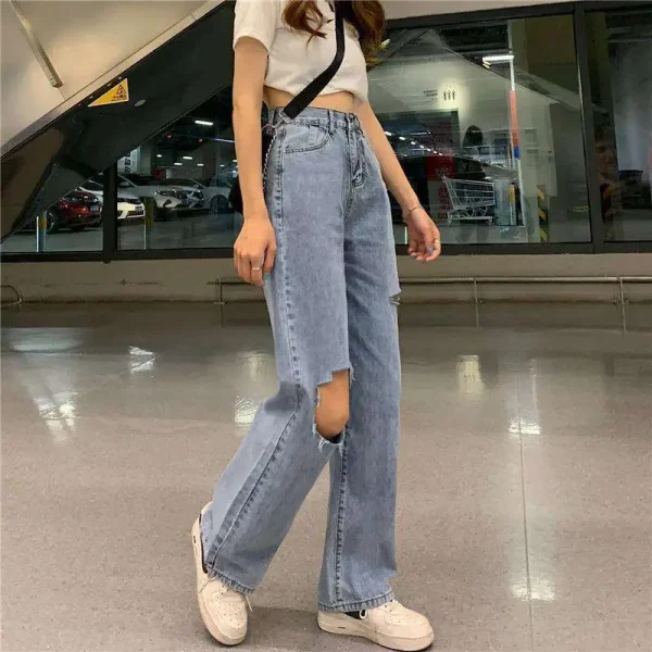 Quần ống rộng bigsize ,quần suông bigsize cạp lưng cao qua rốn 58-85kg KimFashion BGS01-006 - Hình ảnh 3