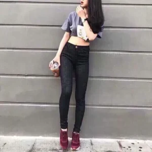 Quần jean bigsize lưng cao, co giãn 60-90kg kimfashion