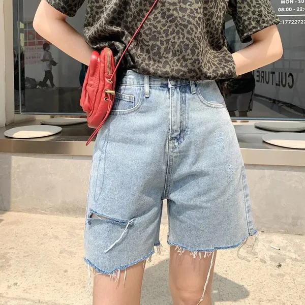 Quần ngố bigsize KimFashion Bigsize BGN089, quần đùi nữ bigsize ống rộng lưng cao qua rốn 60-90kg - Hình ảnh 5