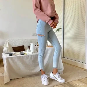 Quần Jean Nữ Lưng Cao Bigsize 58-80kg-KD01-nhạt Kim Fashion