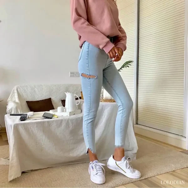 Quần Jean Nữ Lưng Cao Bigsize 58-80kg-KD01-nhạt Kim Fashion
