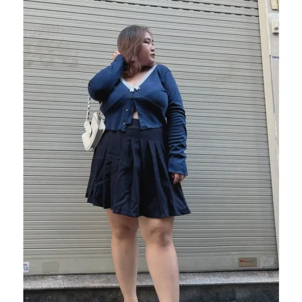 áo kiểu bigsize KimFashion, croptop tay dài bigsize form ôm style hàn quốc nữ - Hình ảnh 2