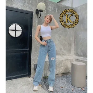 Quần Jeans Suông Ống Rộng Bigsize - Kim Fashion Bigsize