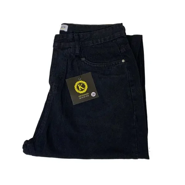 Quần jean đen baggy bigsize kimfashion, quần ulzzang form rộng bigsize BGD75-64 từ 60-90kg - Hình ảnh 2