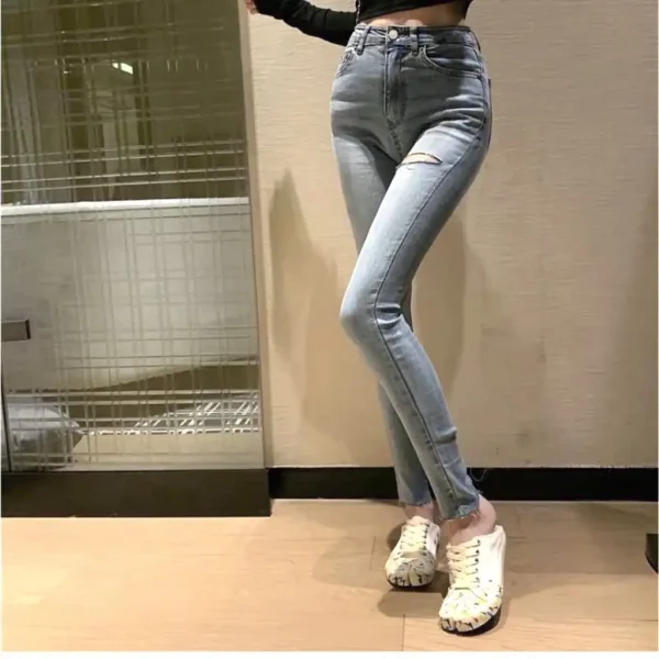 Quần Jean Nữ Lưng Cao Bigsize 58-80kg-KD03-XÁM TÂYKim Fashion