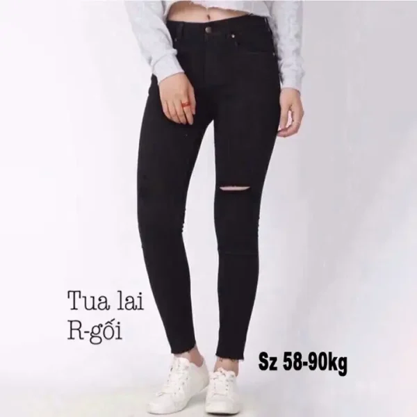 Quần Jeans Đen Bigsize KimFashion Co giãn Fulsize 55-90kg