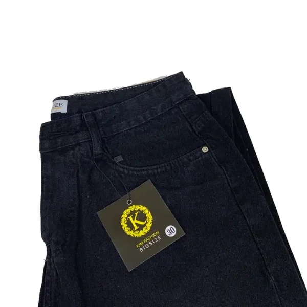 Quần jean đen baggy bigsize kimfashion, quần form rộng ulzzang lưng cao BGD75-101 từ 60-90kg - Hình ảnh 6