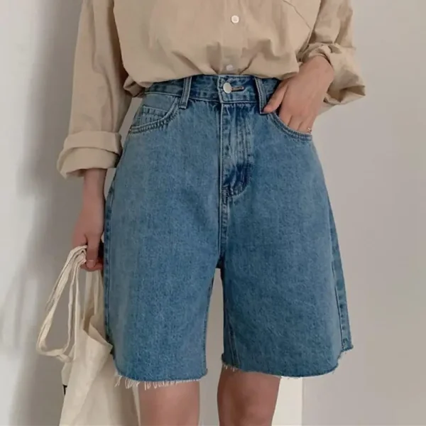 Quần ngố bigsize kimfashion, quần ngố ống rộng lưng cạp cao bigsize BGND-01 60-85kg