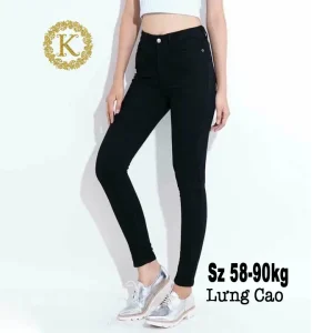 Quần jean đen nữ bigsize 58-110kg KimFashion,Quần jean nữ lưng cao bigsize co giãn 2daden-hoả tốc hcm