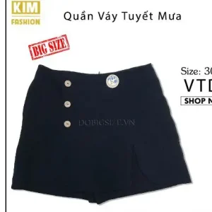 Quần giả váy bigsize KimFashion mã VTD7, quần váy bigsize chất tuyết mưa loại 1 56-78kg