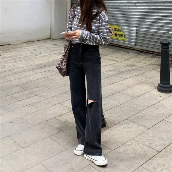 Quần ống rộng bigsize ,quần suông bigsize cạp lưng cao qua rốn 60-80kg Kim Fashion BGS06 - Hình ảnh 4