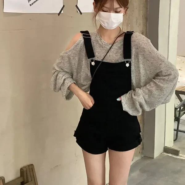 Quần yếm short bigsize 60-85kg, yếm sooc ngắn giữ đùi chất kaki YDD03-yemshortbigsize - Hình ảnh 4