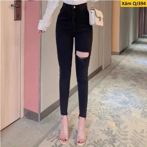 Quần Jeans Đen Bigsize Co giãn Size 32-36 70-85kg 2daden-23