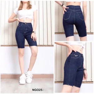 Quần ngố bigsize kimfashion, quần biker bigsize cạp lưng cao co giãn KN-26 60-90kg