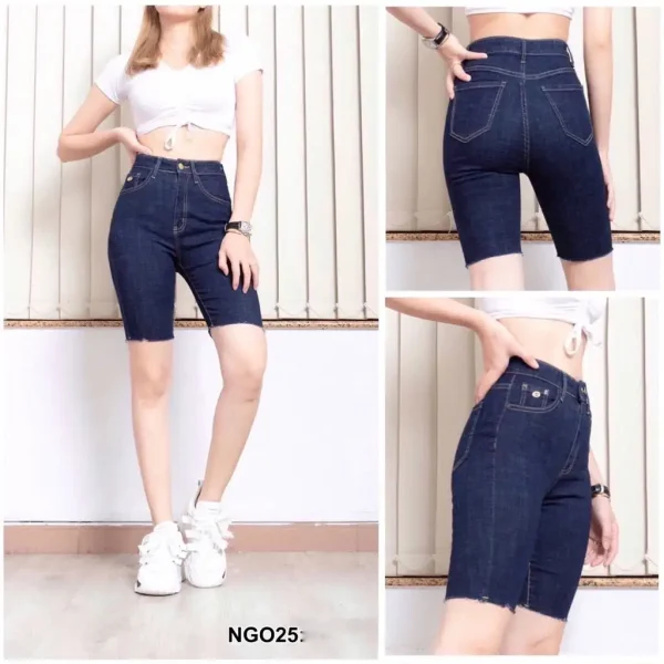 Quần ngố bigsize kimfashion, quần biker bigsize cạp lưng cao co giãn KN-26 60-90kg