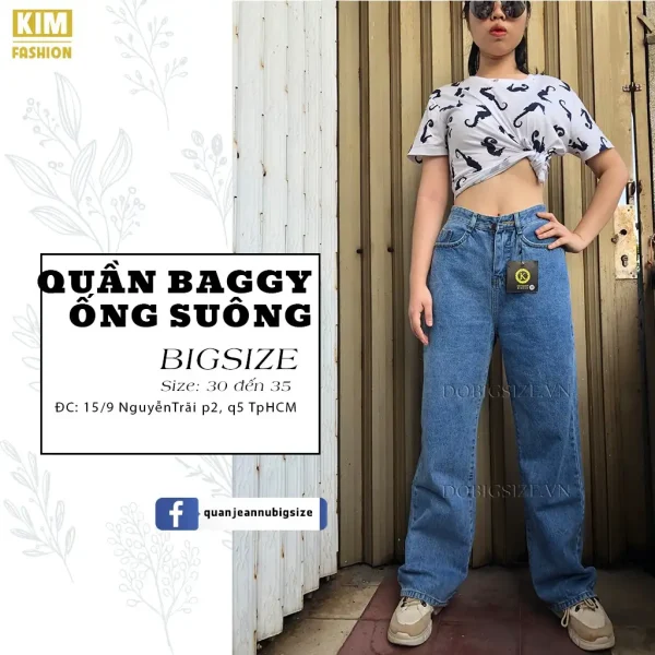 Quần Ống Suông Bigsize3 Màu BGS01 size 30-35 58-85kg - Hình ảnh 3