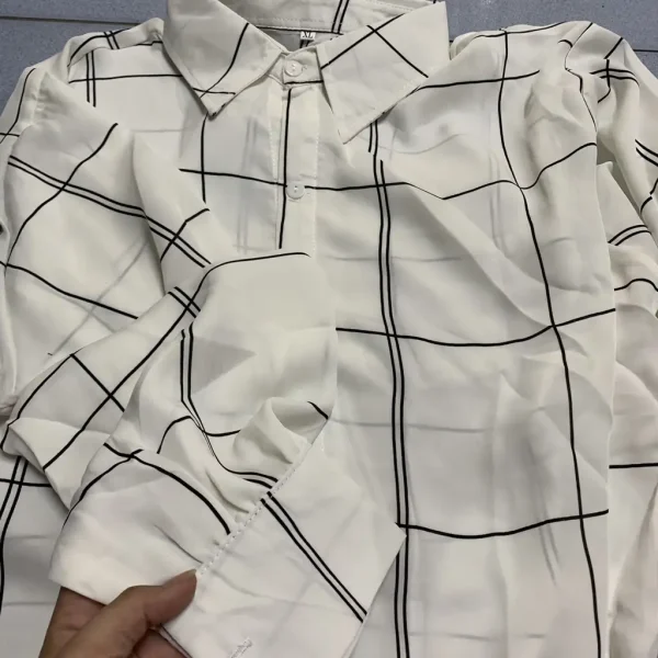 Áo sơ mi bigsize 55-80kg, áo sơ mi nữ dài tay form rộng ulzzang hàn quốc phong cách unisex - Hình ảnh 3