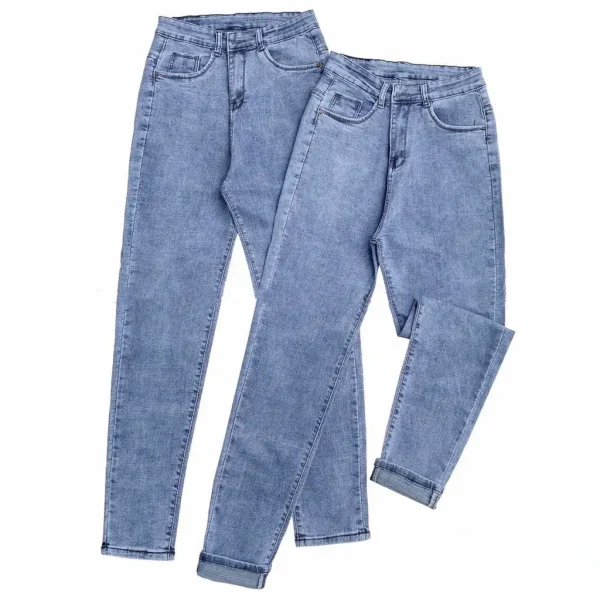Quần jean bigsize, quần jean ôm co giãn lưng cao 58-85kg KD01 kimfashion - Hình ảnh 5