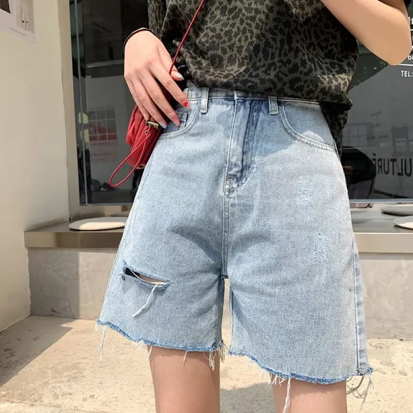 Quần ngố bigsize KimFashion Bigsize BGN089, quần đùi nữ bigsize ống rộng lưng cao qua rốn 60-90kg - Hình ảnh 4