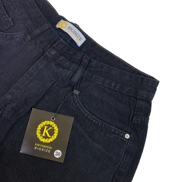 Quần jean đen baggy bigsize kimfashion, quần form rộng ulzzang lưng cao BGD75-105 từ 60-90kg - Hình ảnh 3