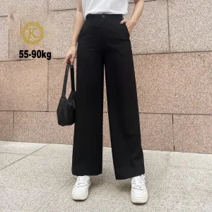 Quần tây ống suông rộng nữ bigsize, quần culottes bigsize công sở 60-95kg
