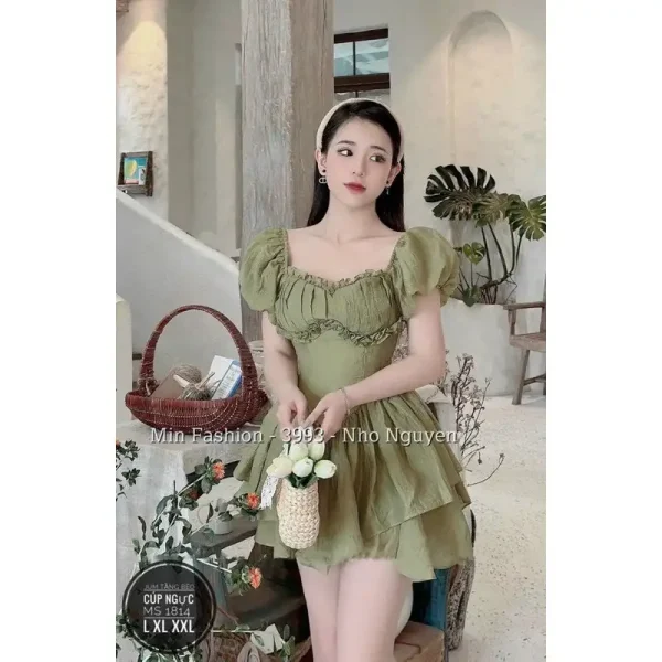 ĐẦM TRỄ VAI ĐŨI 2 TẦNG BIGSIZE .