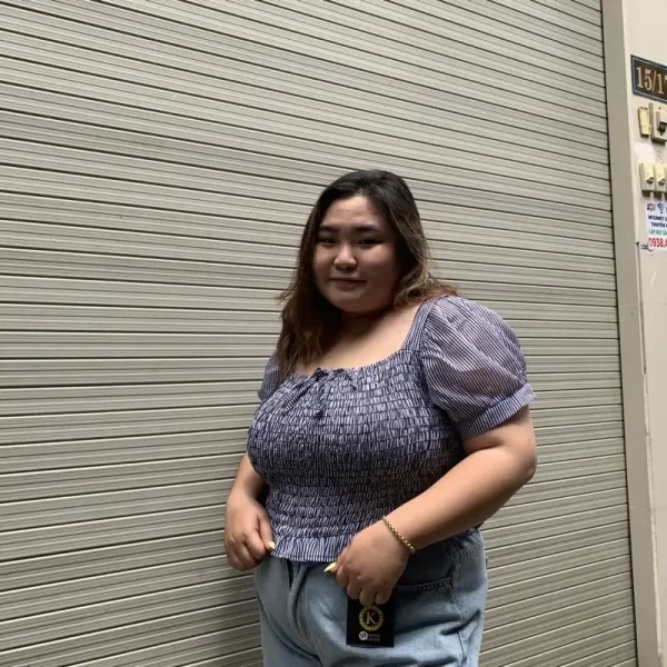 Áo croptop bigsize nữ 55-90kg,áo kiểu croptop bigsize tay ngắn AC07 - Hình ảnh 7