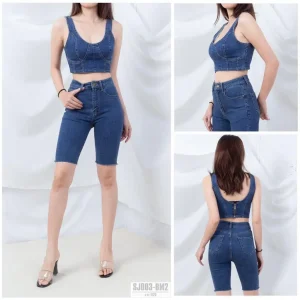 Quần Ngố Nữ Bigsize size30-35 KN-02-Đậm Kim Fashion