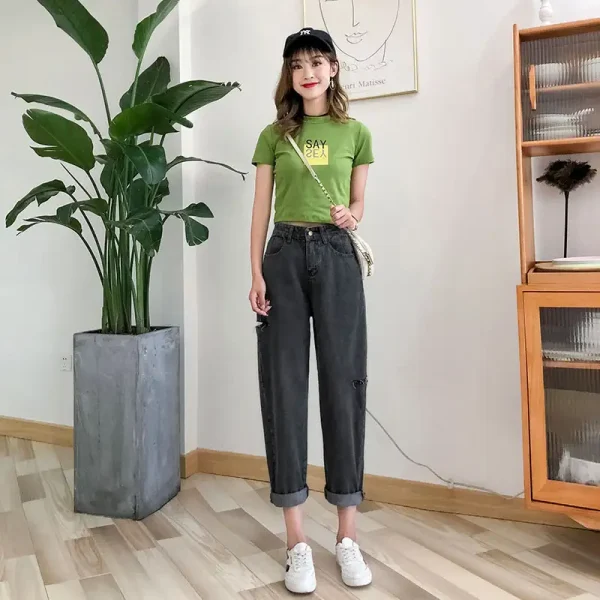 Quần baggy bigsize Kimfashion, lưng cao bigsize BGD49-44 Từ 45-90kg-hoả tốc - Hình ảnh 4