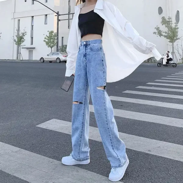 Quần ống rộng bigsize 60-85kg,quần suông bigsize cạp lưng cao qua rốn KimFashion - Hình ảnh 2
