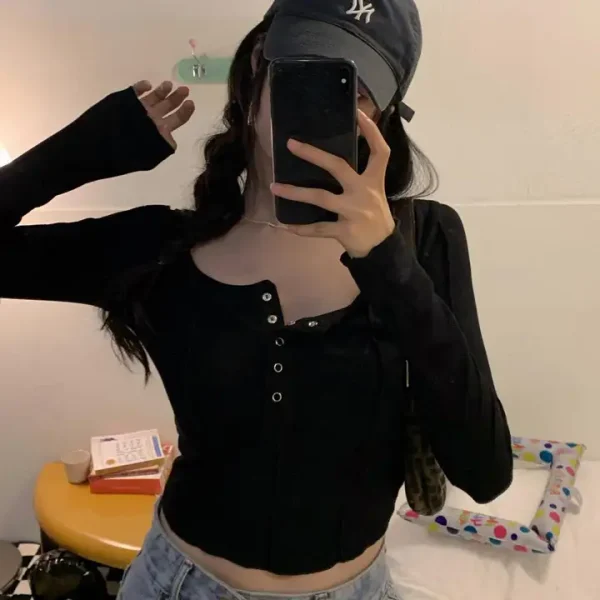 Áo croptop nữ tay ngắn bigsize 55-90kg kimfashion, Croptop bigsize phong cách Hàn Quốc ATN01 - Hình ảnh 3