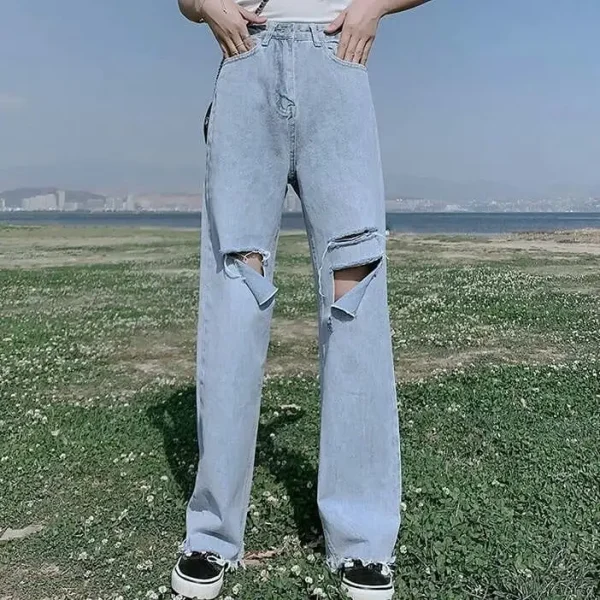 Quần ống rộng bigsize KimFashion ,quần suông bigsize cạp lưng cao qua rốn 60-85kg BGS nhạt-005 - Hình ảnh 2