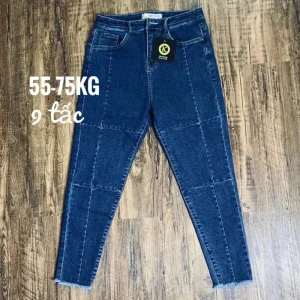 Quần jean nữ bigsize kimfashion, quần jean nữ co giãn lưng cao big size Kl01-2 56-75kg