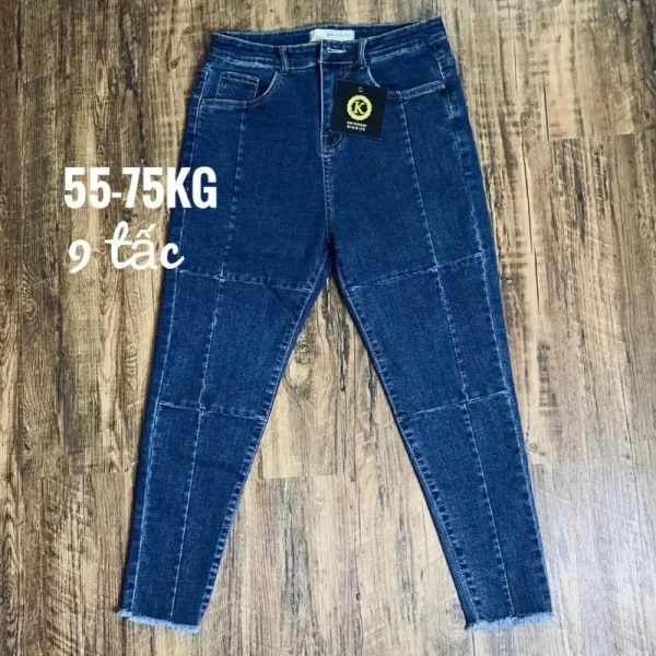 Quần jean nữ bigsize kimfashion, quần jean nữ co giãn lưng cao big size Kl01-2 56-75kg