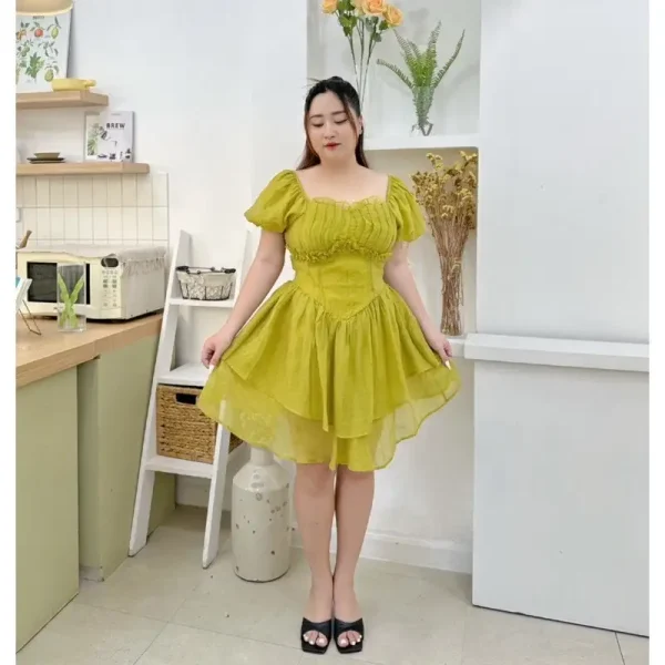 ĐẦM TRỄ VAI ĐŨI 2 TẦNG BIGSIZE . - Hình ảnh 3