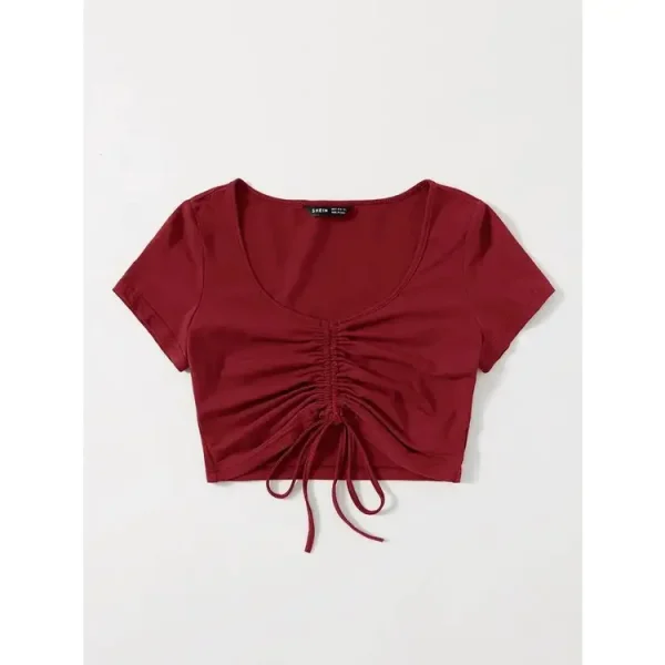Áo croptop nữ tay ngắn bigsize 55-90kg kimfashion,áo bigsize nữ phong cách Hàn Quốc AT21 - Hình ảnh 3