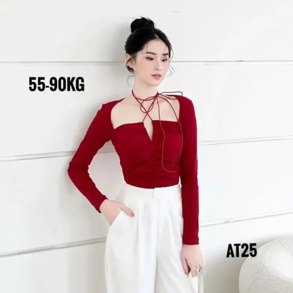 Áo croptop nữ tay ngắn bigsize 55-90kg kimfashion,áo bigsize nữ phong cách Hàn Quốc AT21 - Hình ảnh 7