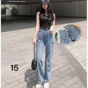 Quần ống rộng bigsize ,quần suông bigsize cạp lưng cao ulzzang 60-85kg KimFashion BGS06-2
