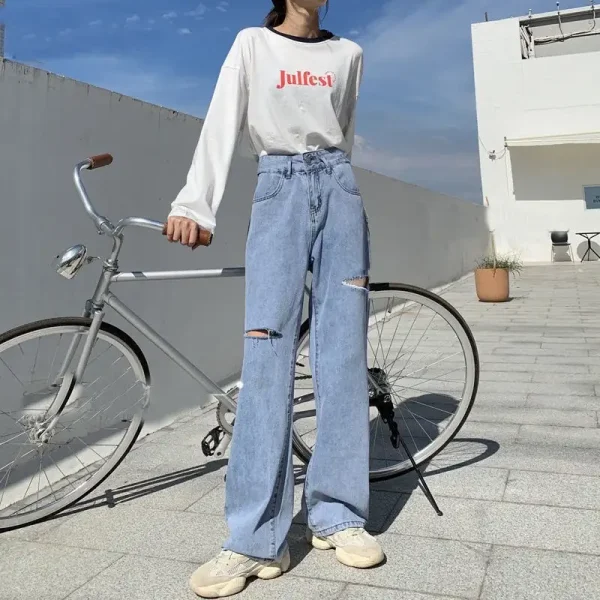 Quần ống rộng bigsize 60-85kg,quần suông bigsize cạp lưng cao qua rốn KimFashion - Hình ảnh 4