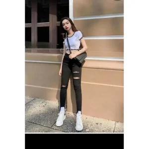 Quần Jeans Đen Bigsize Co giãn Size 30-34 55-70kg