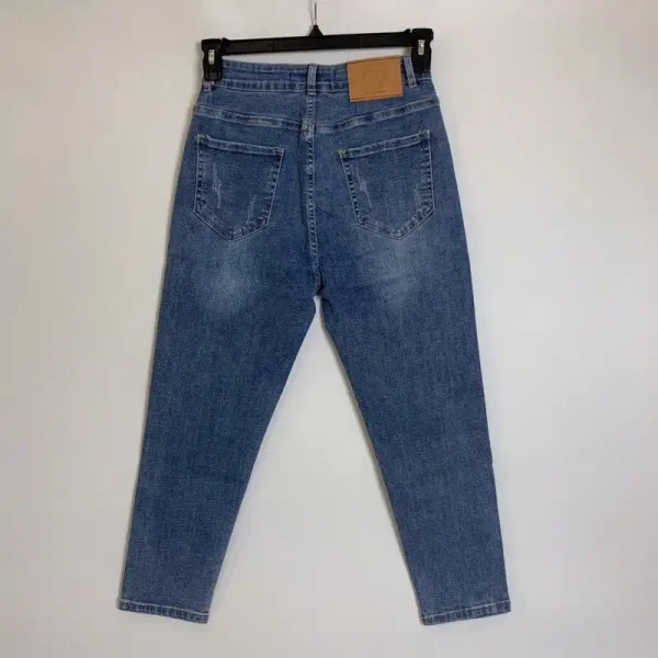 Quần jean nữ bigsize kìmashion,quần jean nữ lưng cao co giãn big size Kl01 56-75kg - Hình ảnh 2