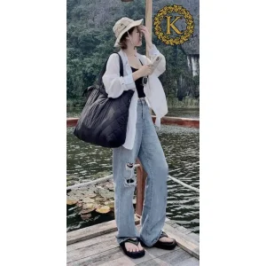 Quần Jeans Suông Ống Rộng Bigsize - Kim Fashion Bigsize